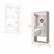 FM FURNITURE Modesto Engineered Wood Medicine Cabinet with Mirror in Light Gray