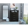FM FURNITURE Athens 4-Drawer Modern Engineered Wood Dresser in Black
