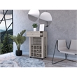 FM FURNITURE Ace Modern Engineered Wood Bar Cart with 4 Casters in Light Gray