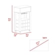 FM FURNITURE Ace Modern Engineered Wood Bar Cart with 4 Casters in Espresso