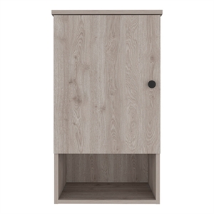 FM FURNITURE Alaska 16&quotW Modern Engineered Wood Medicine Cabinet in Light Gray