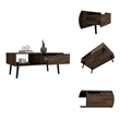 FM FURNITURE Hamburg Modern Engineered Wood Coffee Table in Dark Walnut