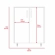 FM FURNITURE Lewis 2-Door Modern Engineered Wood Storage Cabinet in Black