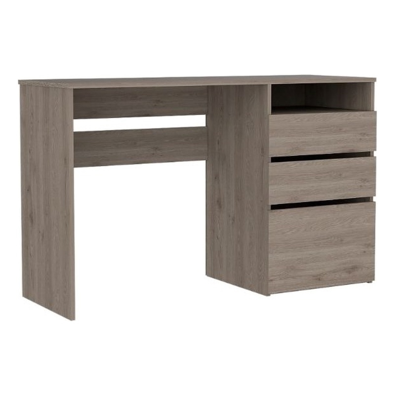 FM FURNITURE Louisiana Engineered Wood Writing Computer Desk in Light Gray
