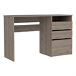 FM FURNITURE Louisiana Engineered Wood Writing Computer Desk in Light Gray