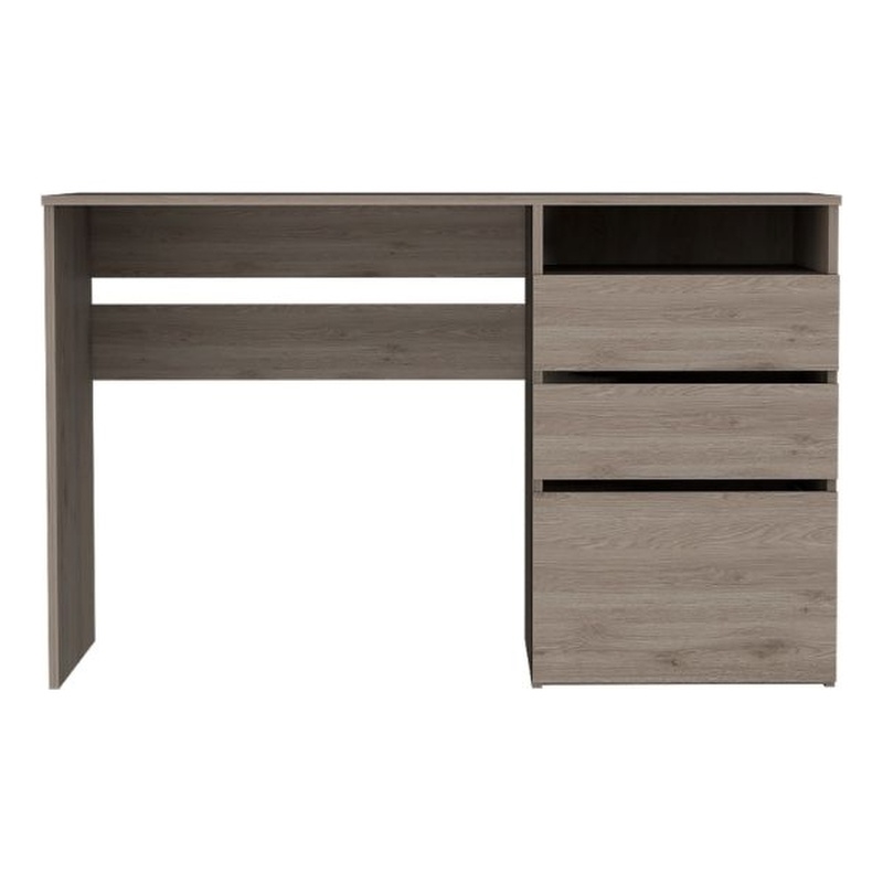 FM FURNITURE Louisiana Engineered Wood Writing Computer Desk in Light Gray
