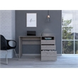 FM FURNITURE Louisiana Engineered Wood Writing Computer Desk in Light Gray