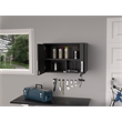 FM FURNITURE Penny 2-Door Modern Engineered Wood Storage Cabinet in Black