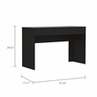 FM FURNITURE Tampa 2-Drawer Engineered Wood Writing Computer Desk in Black