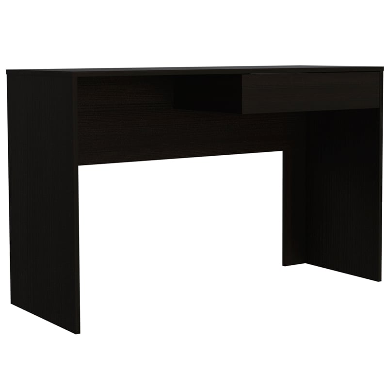 FM FURNITURE Tampa 1-Drawer Engineered Wood Writing Computer Desk in Black