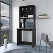FM FURNITURE Sawgrass computer desk with Hutch Engineered Wood Black