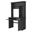 FM FURNITURE Weston Two Computer Desk with Hutch Engineered Wood Smokey Oak