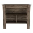 FM FURNITURE Brooklyn 3-Shelf Modern Engineered Wood Kitchen Island in Brown