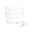 FM FURNITURE Brooklyn 3-Shelf Modern Engineered Wood Kitchen Island in Brown