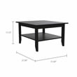 FM FURNITURE Britannica 2-Piece Engineered Wood Living Room Set in Black