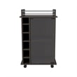 FM FURNITURE Britannica 2-Piece Engineered Wood Living Room Set in Black