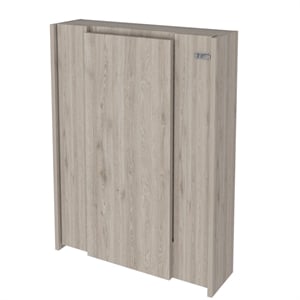 FM FURNITURE Dalton 7-Shelf Modern Engineered Wood Foldable Table in Light Gray