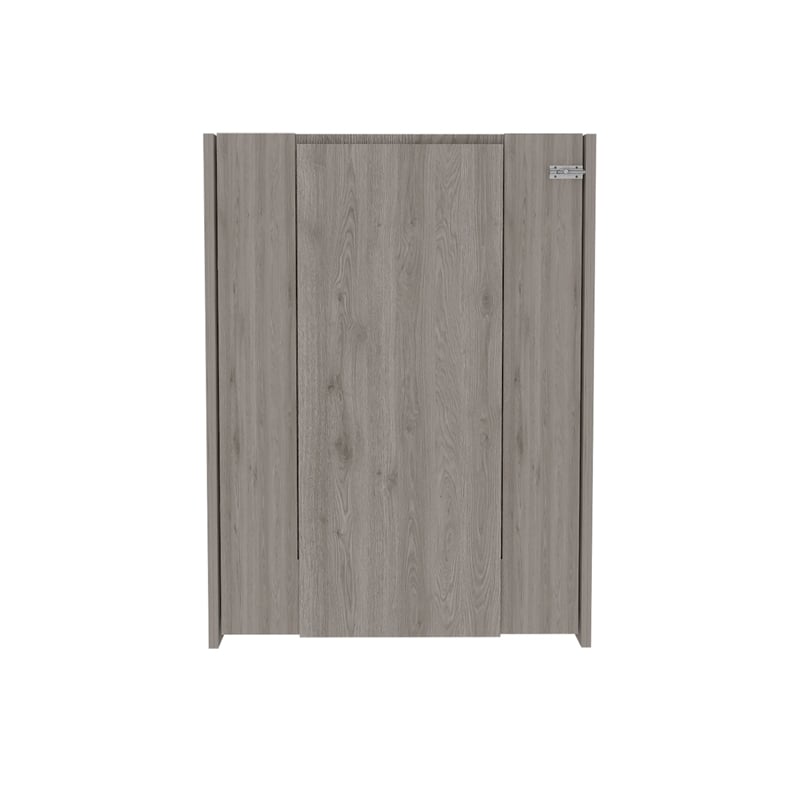 FM FURNITURE Dalton 7-Shelf Modern Engineered Wood Foldable Table in Light Gray