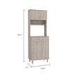 FM FURNITURE Winnipeg 2-Piece Modern Engineered Wood Kitchen Set in Light Gray