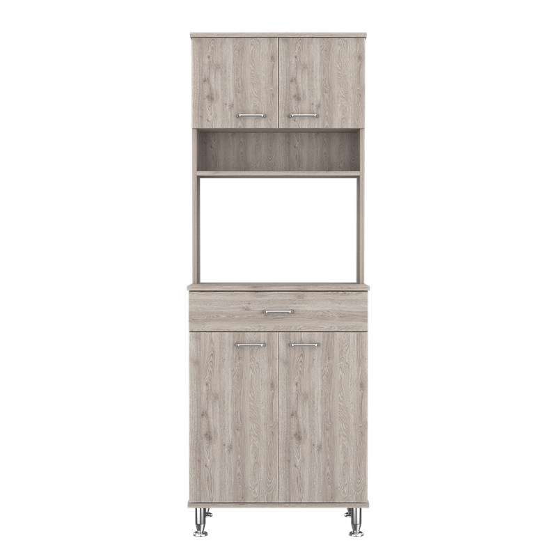 FM FURNITURE Winnipeg 2-Piece Modern Engineered Wood Kitchen Set in Light Gray