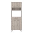 FM FURNITURE Winnipeg 2-Piece Modern Engineered Wood Kitchen Set in Light Gray