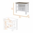 FM FURNITURE Caledon 2-Piece Modern Engineered Wood Kitchen Set in White/Walnut