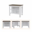 FM FURNITURE Norfolk 2-Piece Modern Engineered Wood Kitchen Set in White/Walnut