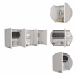 FM FURNITURE Norfolk 2-Piece Modern Engineered Wood Kitchen Set in White/Walnut