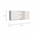 FM FURNITURE Norfolk 2-Piece Modern Engineered Wood Kitchen Set in White/Walnut
