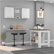 FM FURNITURE Norfolk 2-Piece Modern Engineered Wood Kitchen Set in White/Walnut