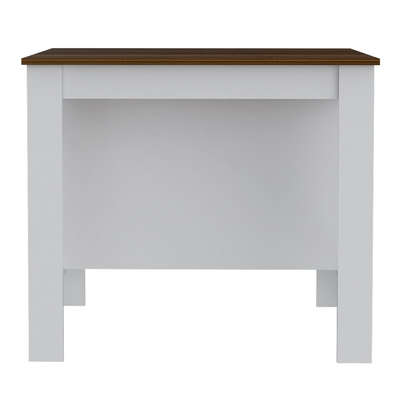 FM FURNITURE Surrey 2-Piece Modern Engineered Wood Kitchen Set in White/Walnut