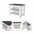FM FURNITURE Caledon 2-Piece Modern Engineered Wood Kitchen Set in White/Onyx