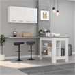 FM FURNITURE Caledon 2-Piece Modern Engineered Wood Kitchen Set in White/Onyx
