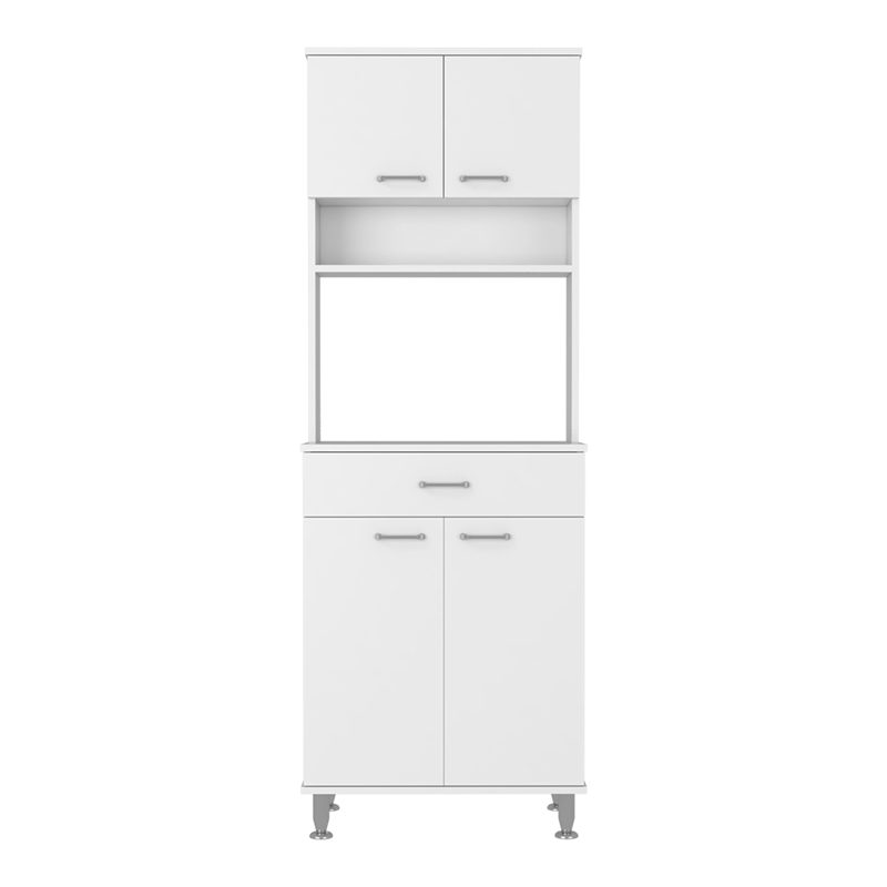 FM FURNITURE Newark 2-Piece Modern Engineered Wood Kitchen Set in White/Onyx