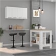 FM FURNITURE Caledon 2-Piece Modern Engineered Wood Kitchen Set in White/Oak