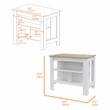 FM FURNITURE Caledon 2-Piece Modern Engineered Wood Kitchen Set in White/Oak