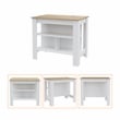 FM FURNITURE Caledon 2-Piece Modern Engineered Wood Kitchen Set in White/Oak
