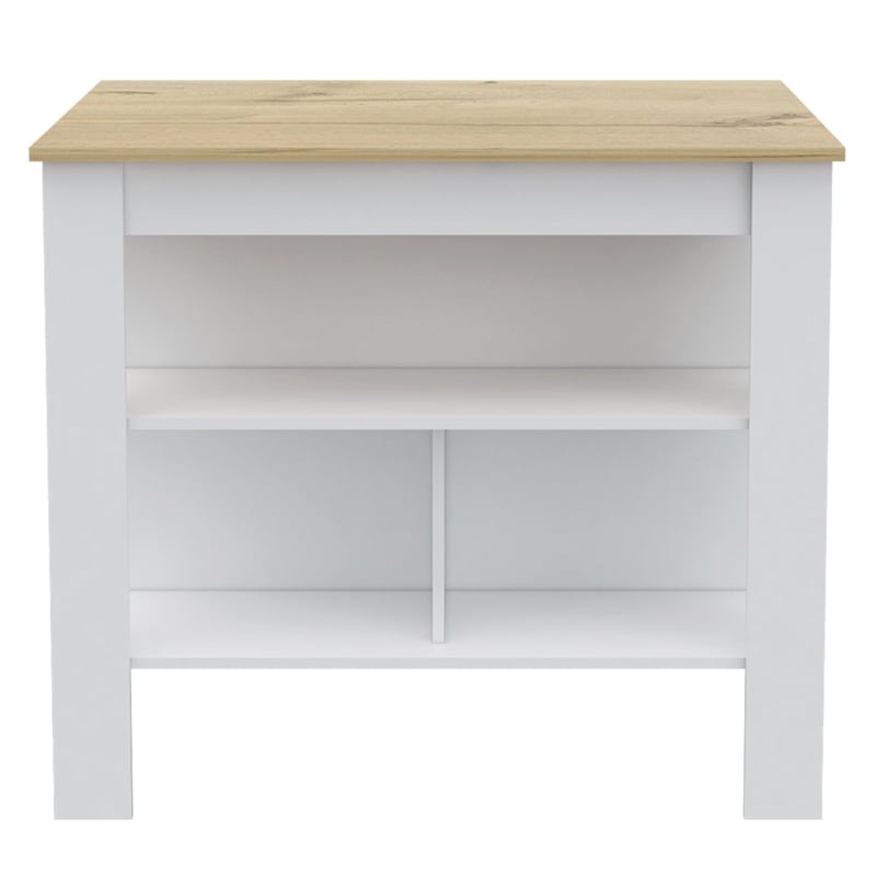 FM FURNITURE Surrey 2-Piece Modern Engineered Wood Kitchen Set in White/Oak