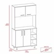 FM FURNITURE Surrey 2-Piece Modern Engineered Wood Kitchen Set in White/Oak