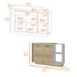 FM FURNITURE Miami 2-Piece Modern Engineered Wood Kitchen Set in White/Oak
