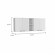 FM FURNITURE Austin 2-Piece Modern Engineered Wood Kitchen Set in White/Walnut
