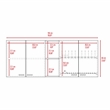 FM FURNITURE Austin 2-Piece Modern Engineered Wood Kitchen Set in White/Walnut