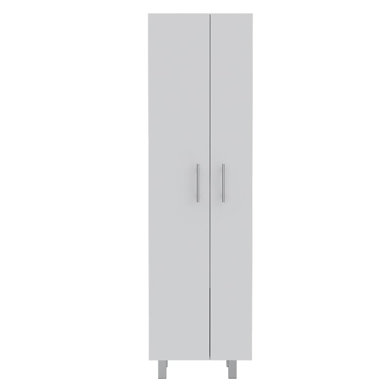 FM FURNITURE London 2-Piece Modern Engineered Wood Kitchen Set in White/Walnut