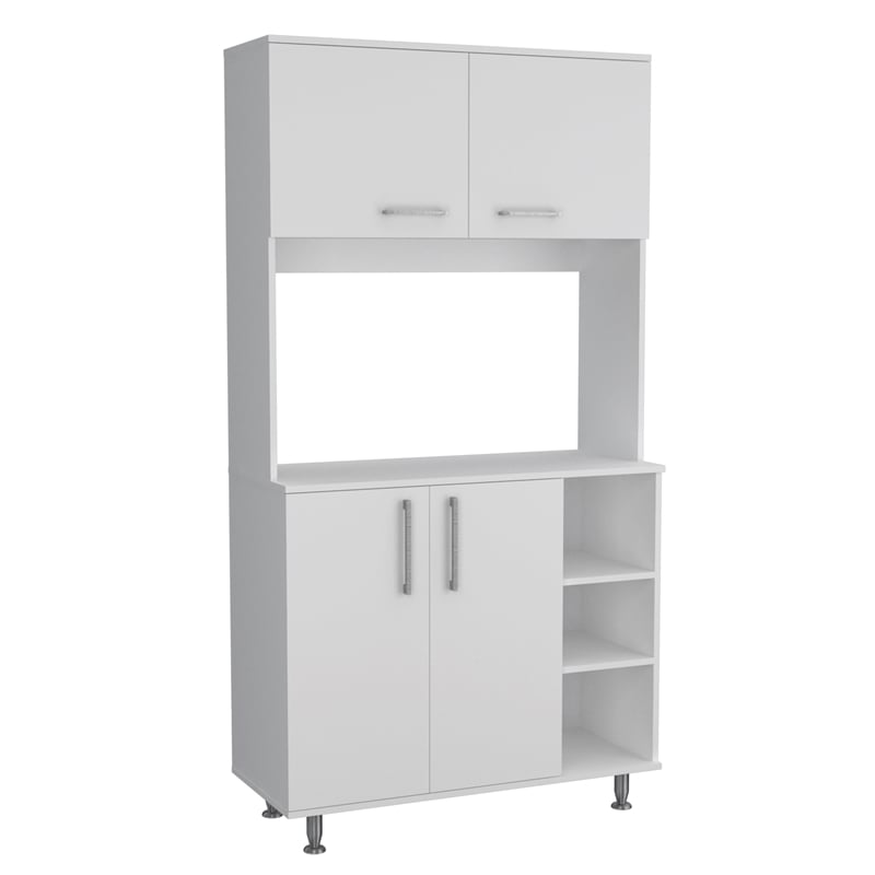 FM FURNITURE Wenden 2-Piece Modern Engineered Wood Kitchen Set in White/Oak