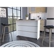 FM FURNITURE Crete Kitchen Island Engineered Wood Multi-Color