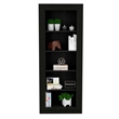 FM FURNITURE Melbourne Bookcase with Five Shelves Engineered Wood Black