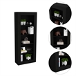 FM FURNITURE Melbourne Bookcase with Five Shelves Engineered Wood Black