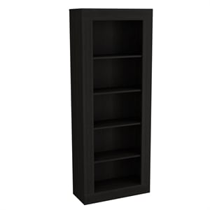 FM FURNITURE Melbourne Bookcase with Five Shelves Engineered Wood Black