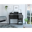 FM FURNITURE Charlette Computer Desk with Two Shelves Engineered Wood Gray