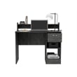 FM FURNITURE Charlette Computer Desk with Two Shelves Engineered Wood Gray